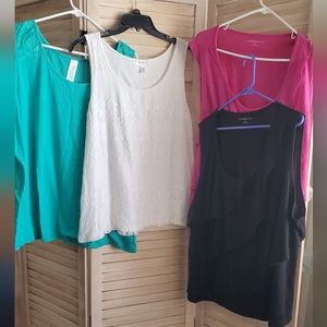 Womens Plus Size Tank Top Lot Size 3X. Croft&Barrow, Dressbarn.